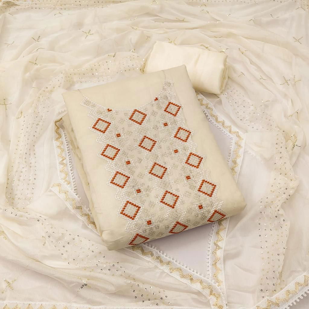 Sanchi 1 Embroidered Fancy Casual Wear Designer Dress Material Collection